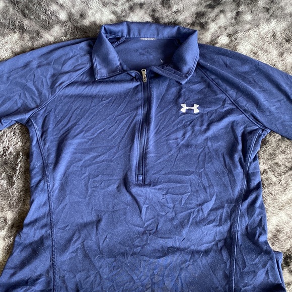 Under Armour Tops - Under Armour Half Zip Top Navy Blue S
